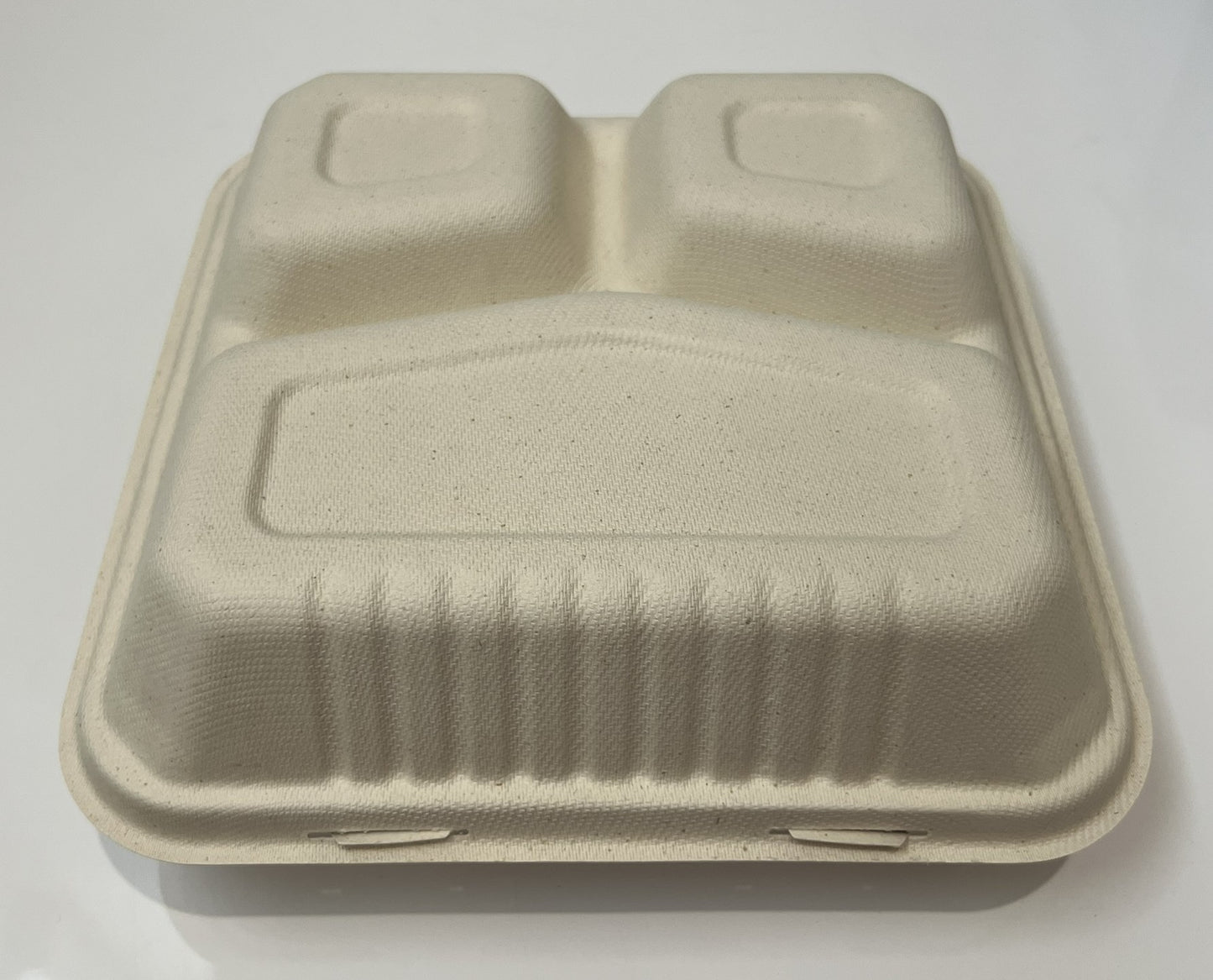 9 Inch 3-Compartment Clamshell Lunch Box l 50 per Pack