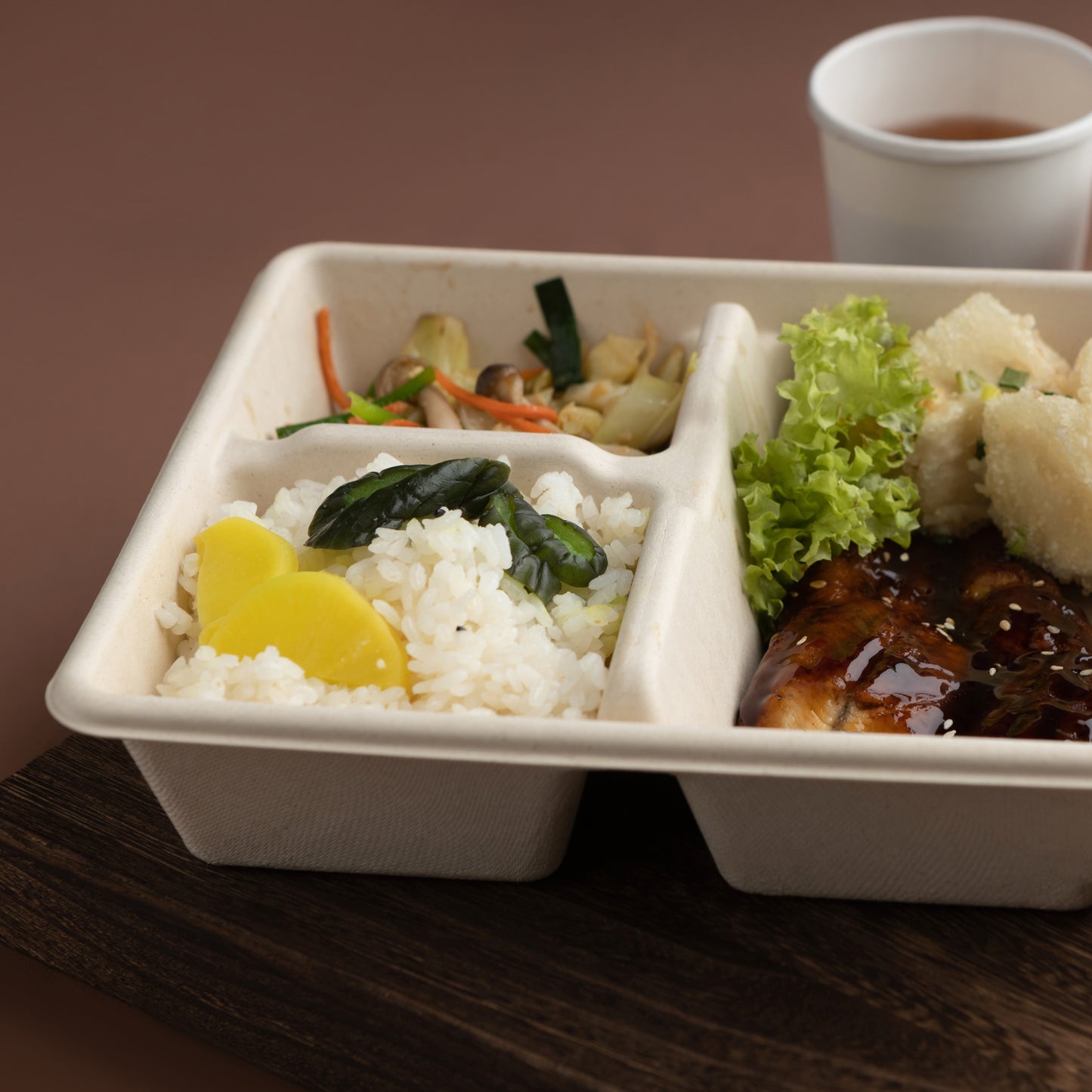 1100ml 3-Compartment Bento Base | Per carton of 120