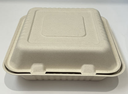 9 Inch 3-Compartment Clamshell Lunch Box l 50 per Pack