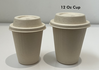 12oz Plant Fiber Cup Lid l 1000 per Carton