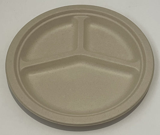 10 Inch 3-Compartment Plate l 50 per Pack