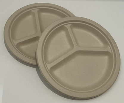 10 Inch 3-Compartment Plate l 50 per Pack