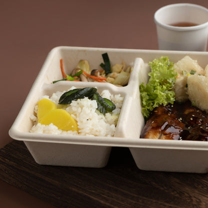 1100ml 3-Compartment Bento Base | Per carton of 120